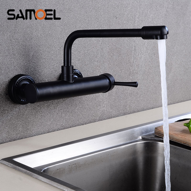 Commercial Kitchen Faucet - Новое поступление, латунные настенные черные кухонные