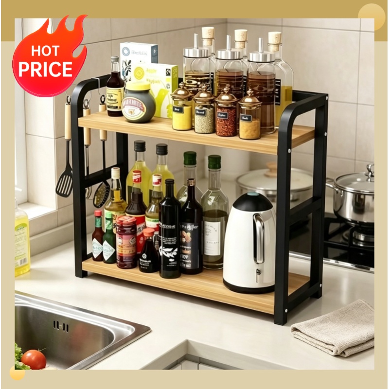 Commercial Kitchen Shelving - 1 шт. 2-ярусная металлическая настольная полка