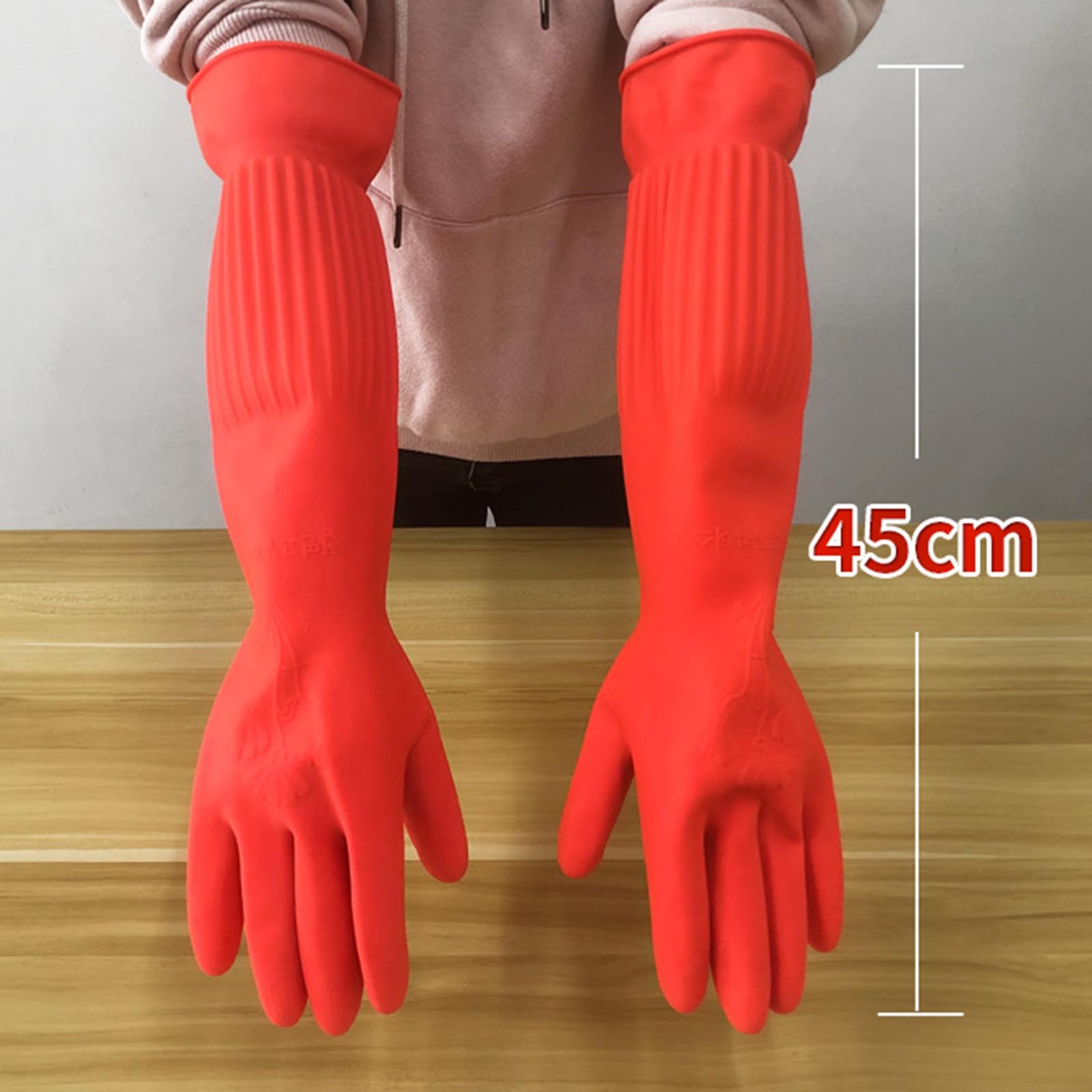 Commercial Kitchen Gloves - 1 пара гибких удобных резиновых чистых