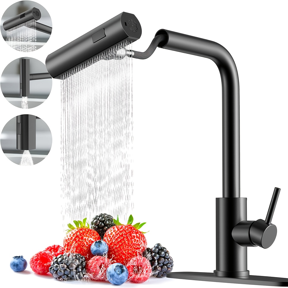 Commercial Kitchen Faucet - 1 шт. черный кухонный смеситель с