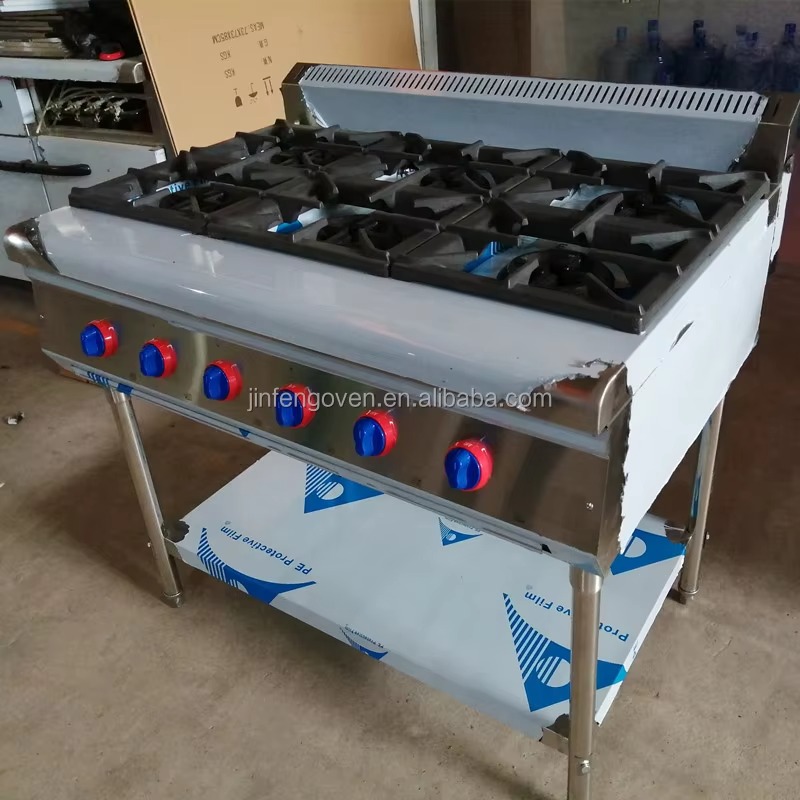 Commercial Kitchen Cooking - Профессиональная промышленная газовая плита с 6