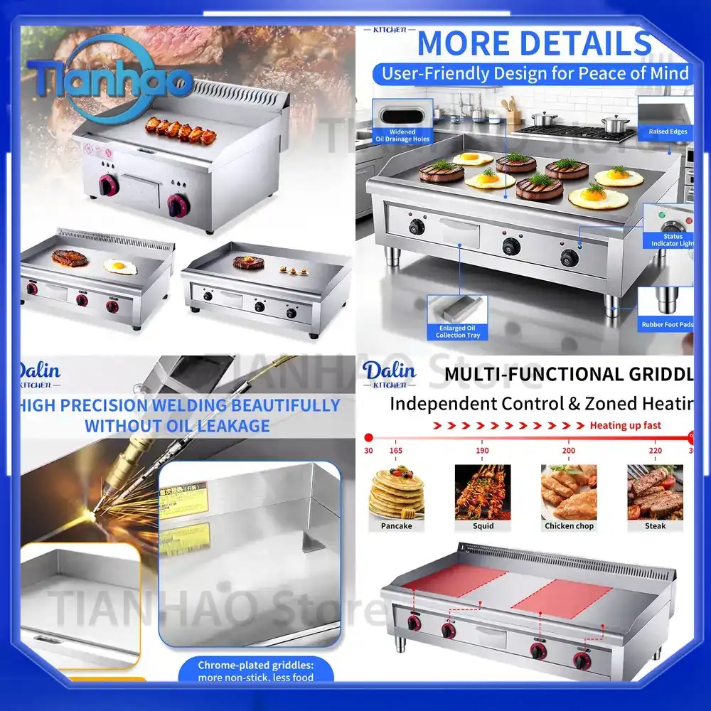 Commercial Kitchen Griddle - Высококачественная электрическая гриль-плита из нержавеющей стали