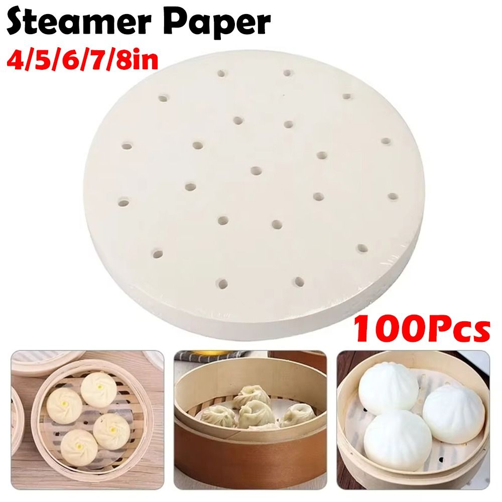 Commercial Kitchen Accessories - 100 шт., бумажные булочки на пару,