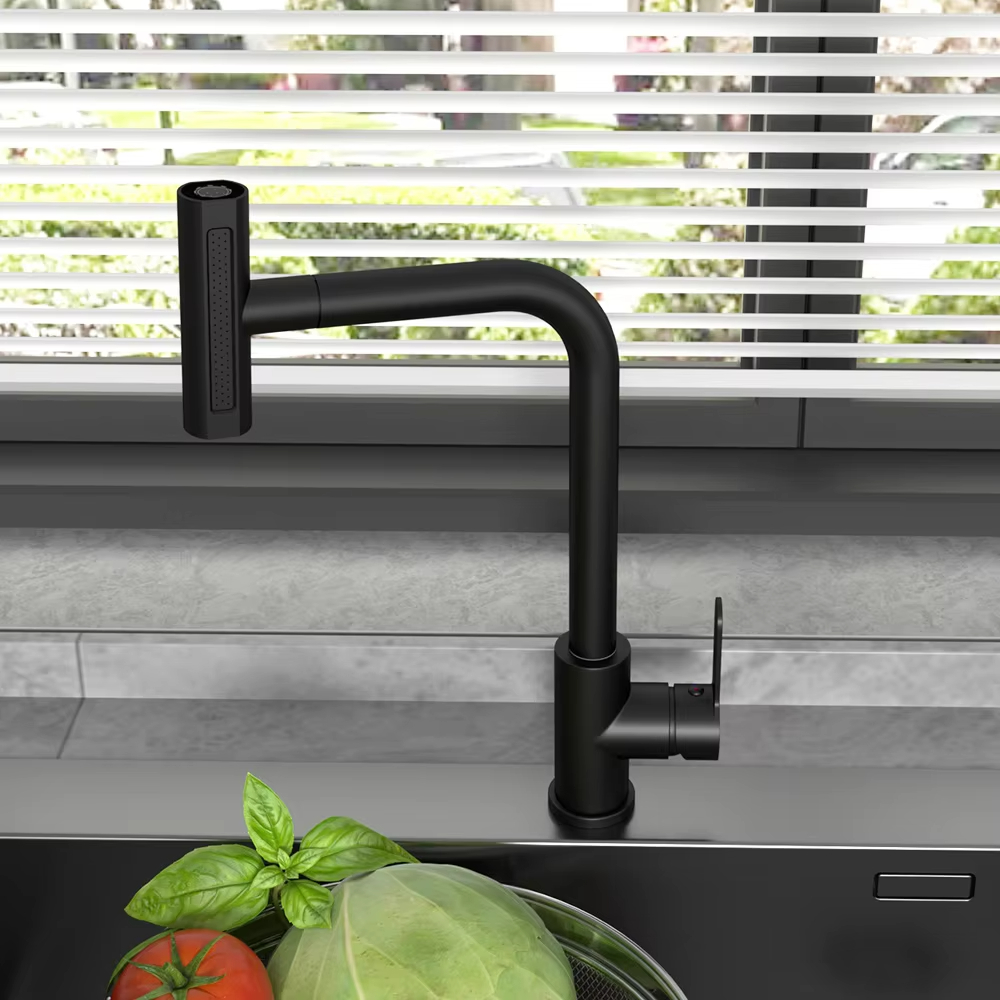 Черный выдвижной смеситель для – обзор и цена Commercial Kitchen Faucet