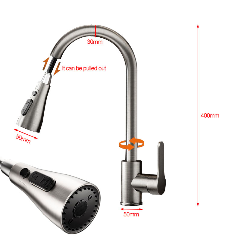 Выдвижной кухонный смеситель и – обзор и цена Commercial Kitchen Faucet