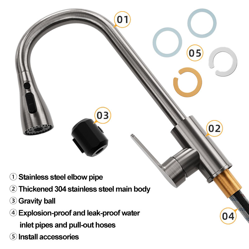 Выдвижной кухонный смеситель и – обзор и цена Commercial Kitchen Faucet
