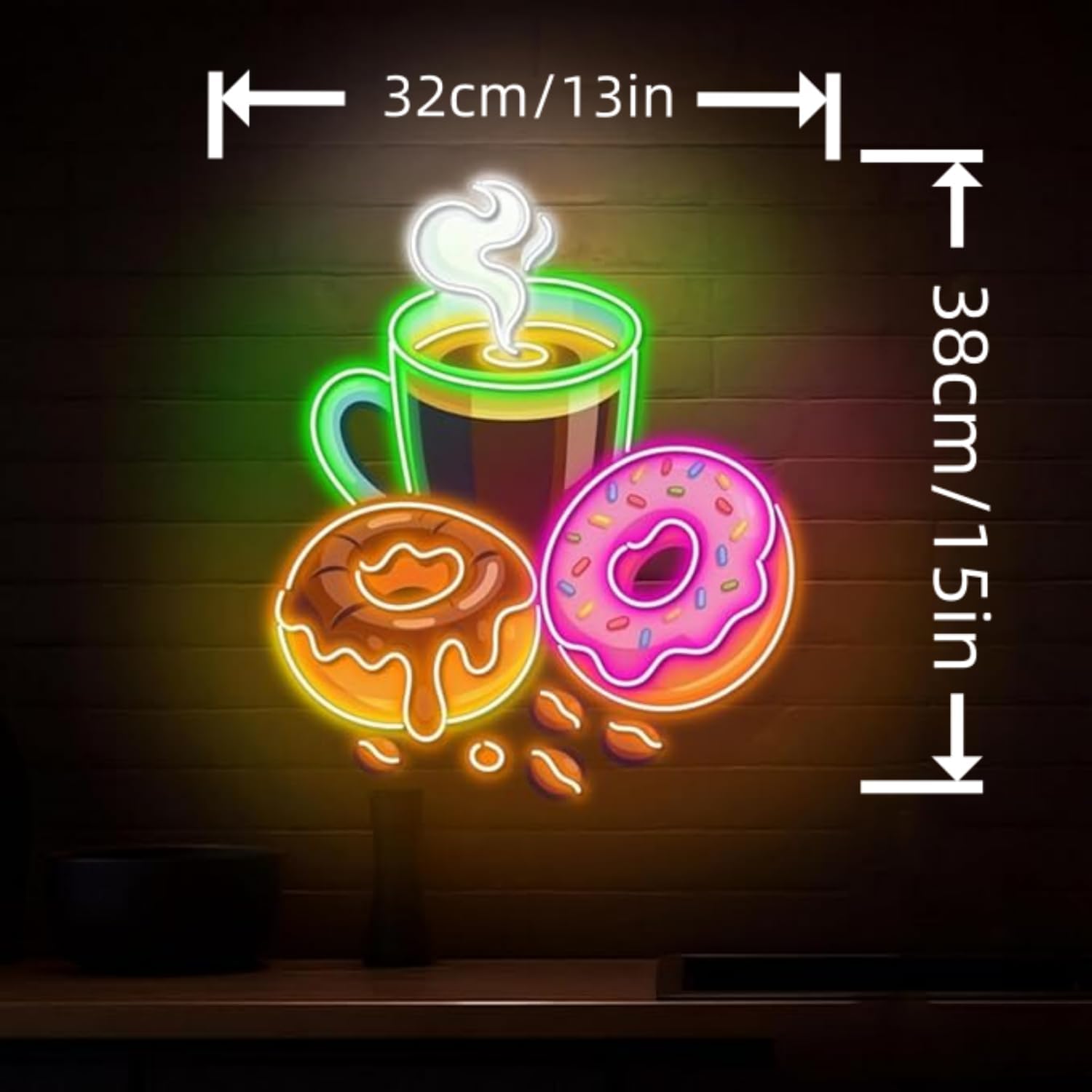Неоновая вывеска «Пончики» с п – обзор и цена Commercial Kitchen Light