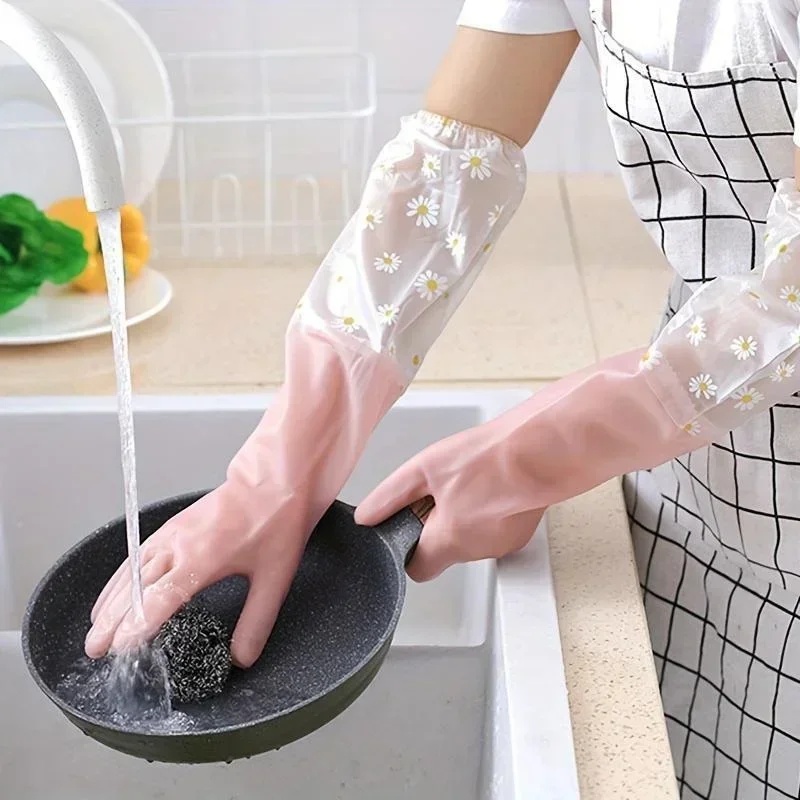 Резиновые перчатки с длинными  – обзор и цена Commercial Kitchen Gloves