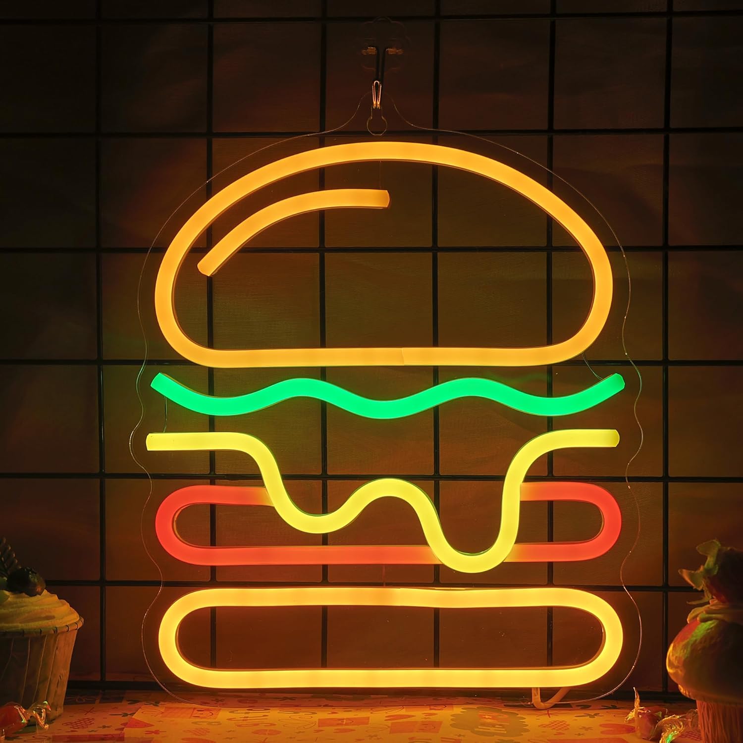Неоновая вывеска Burger с мног – обзор и цена Commercial Kitchen Light