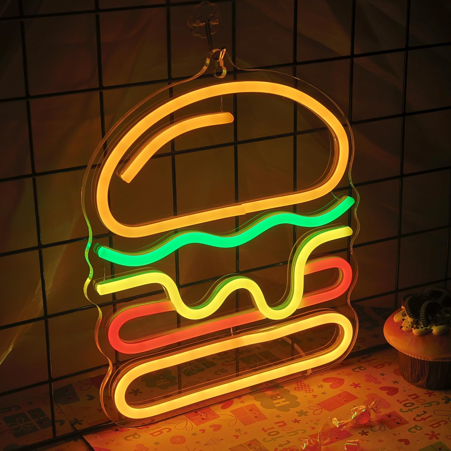 Неоновая вывеска Burger с мног – обзор и цена Commercial Kitchen Light