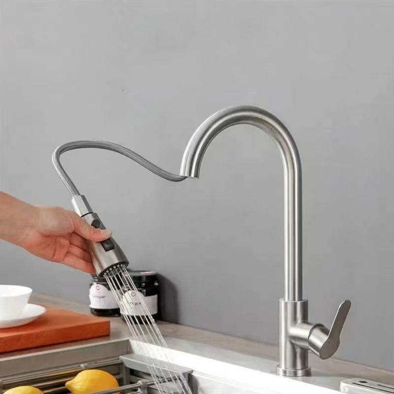 Чёрный кухонный смеситель с вы – обзор и цена Commercial Kitchen Faucet