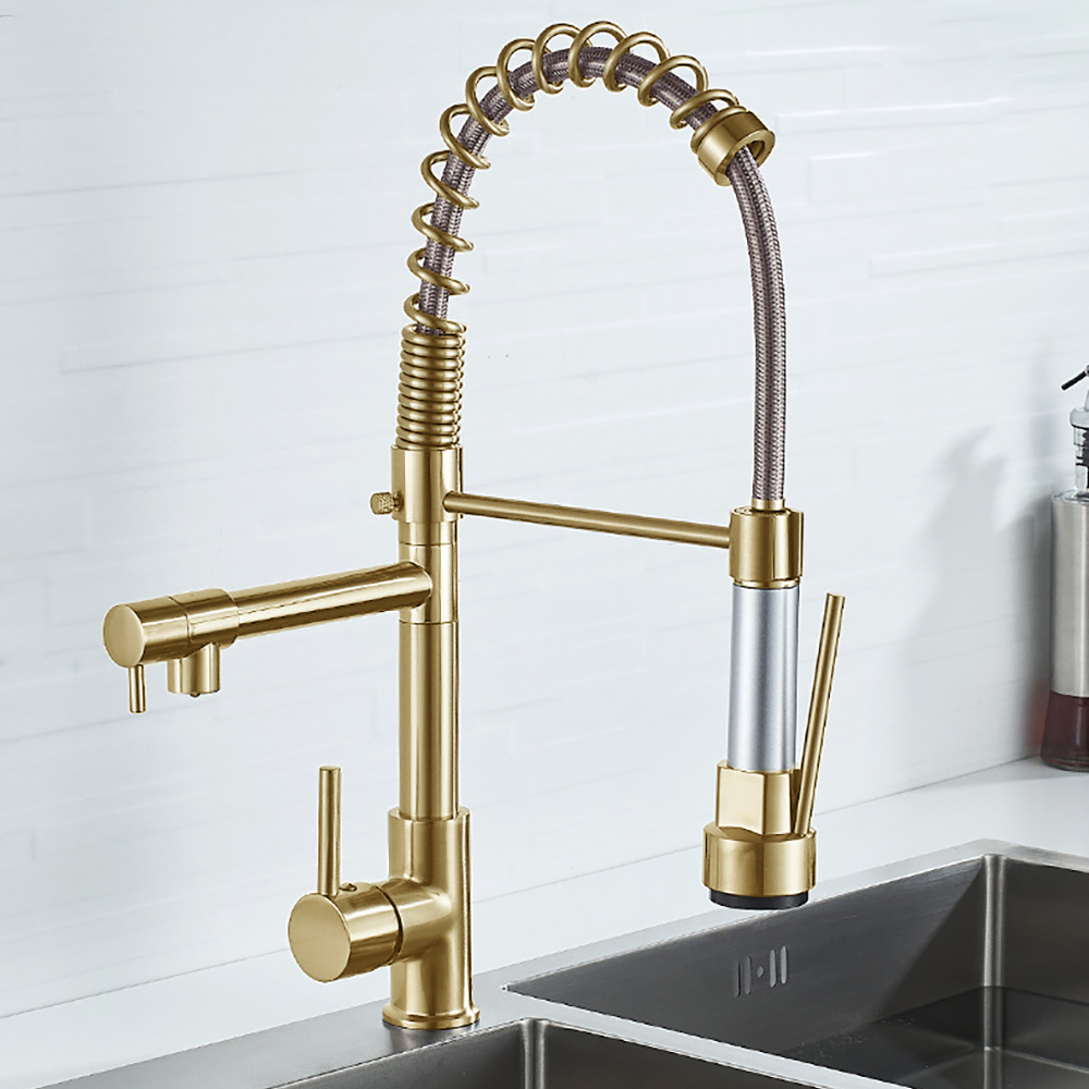 DQOK Черный матовый пружинный  – обзор и цена Commercial Kitchen Faucet