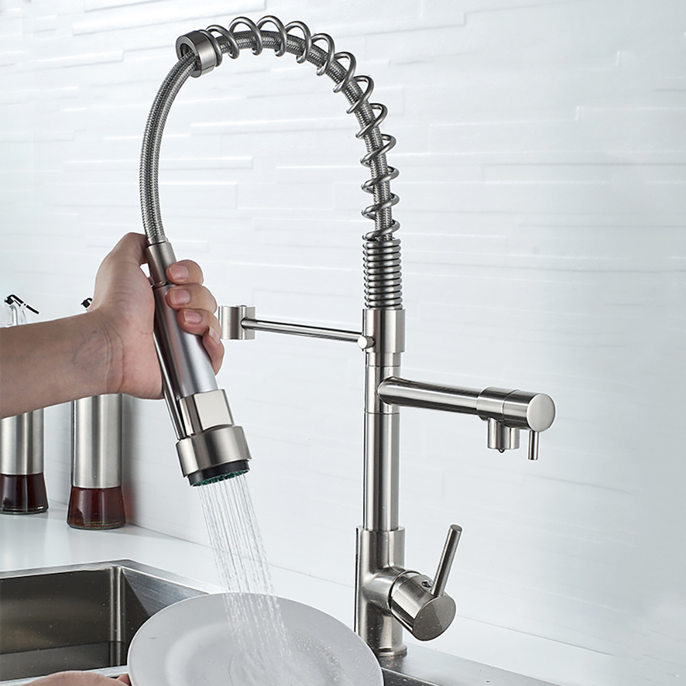 DQOK Черный матовый пружинный  – обзор и цена Commercial Kitchen Faucet